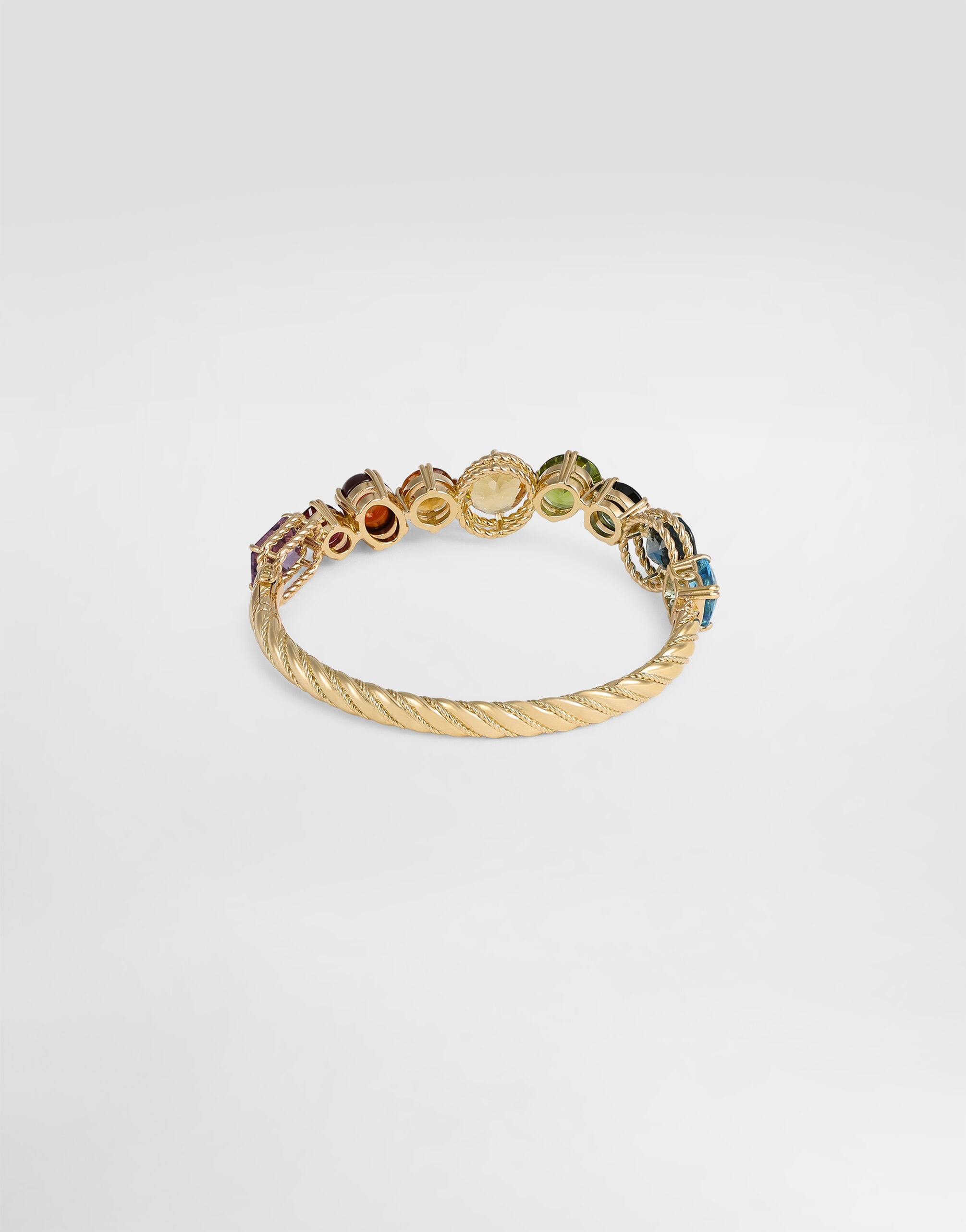 Rainbow bracelet in 18-karat yellow gold with multicolored
