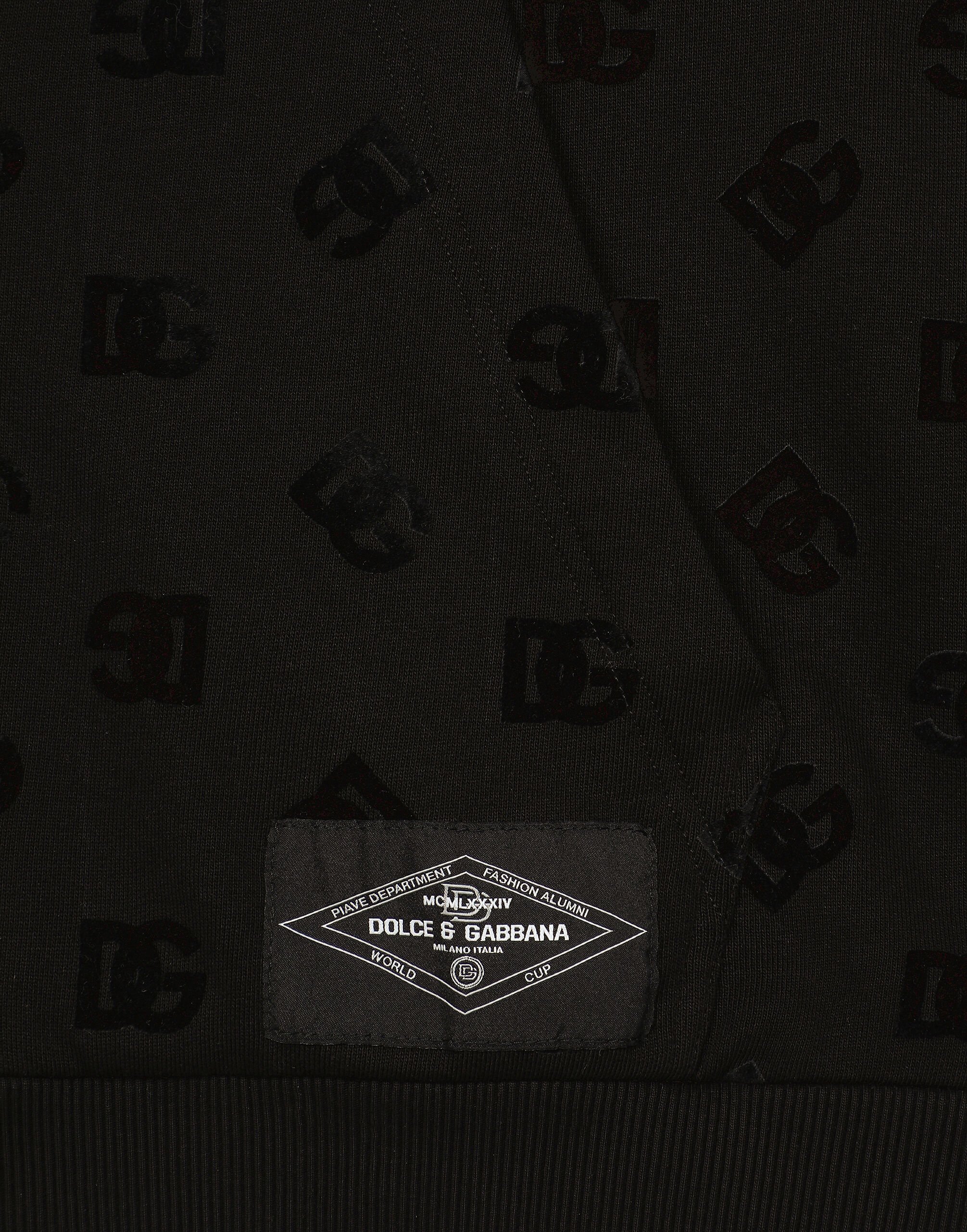 Zip-up hoodie with all-over DG print in Black for Men