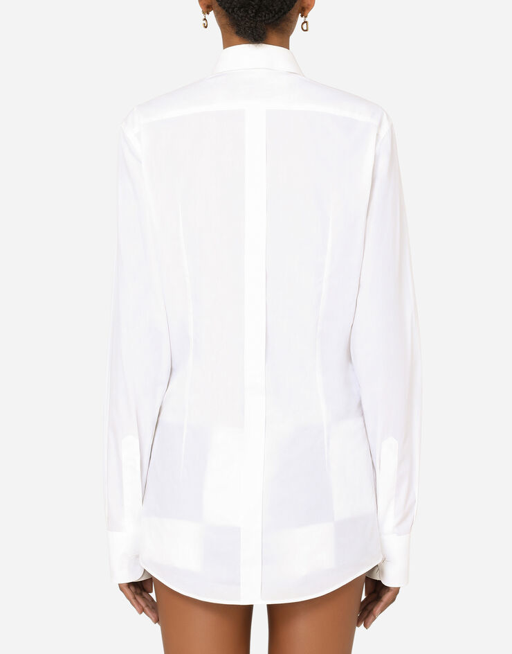 Dolce & Gabbana Poplin tuxedo shirt BLANC F5O45TFU5K9