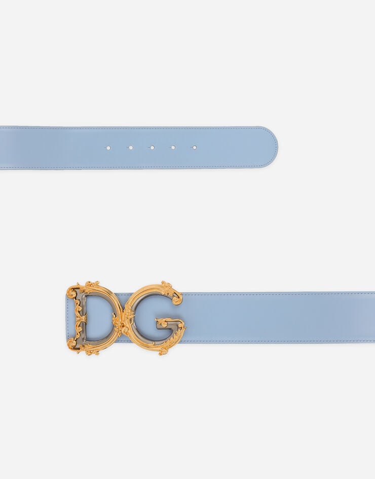 Dolce & Gabbana Ремень DG Girls светло-синий BE1336AZ831
