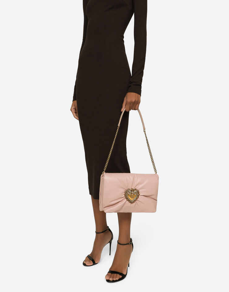 Dolce&Gabbana Medium Devotion Soft shoulder bag Pale Pink BB7349AK274
