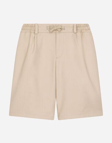 Dolce & Gabbana Bermudas de gabardina Beige L42Q95G7M4D
