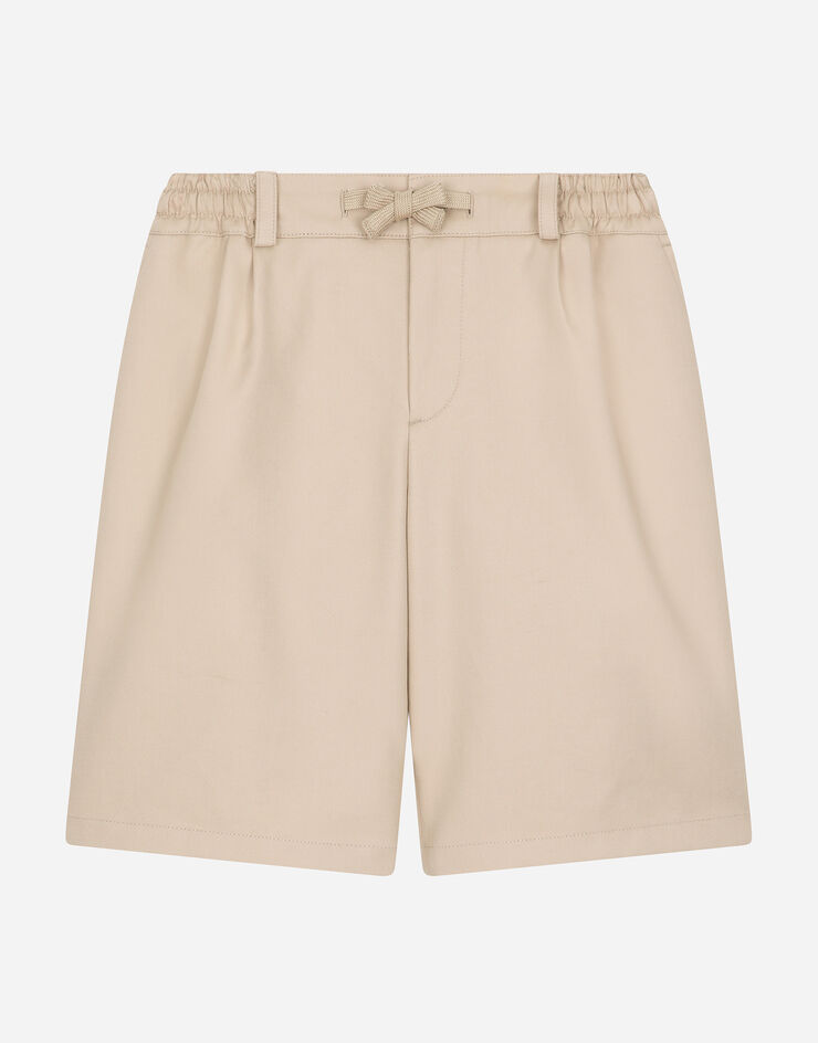 Dolce & Gabbana Gabardine shorts Beige L42Q95G7M4D