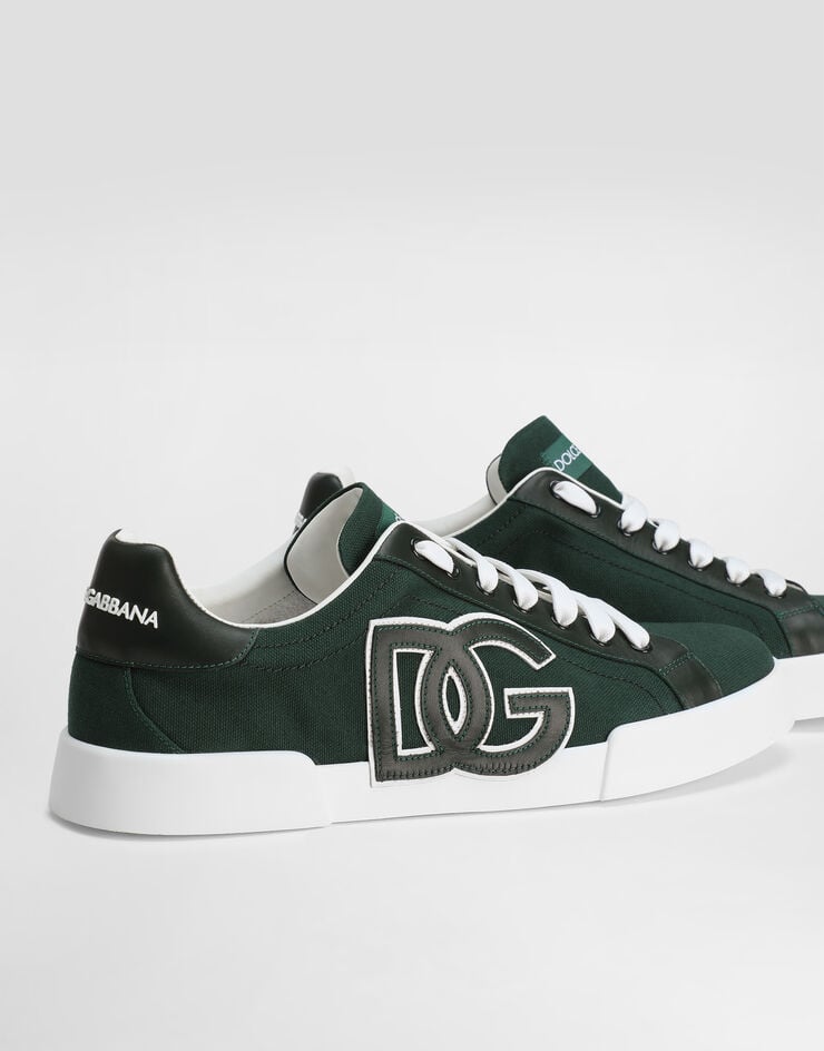 Dolce & Gabbana Portofino light strobel sneakers in canvas and calfskin Multicolor CS2343AE629