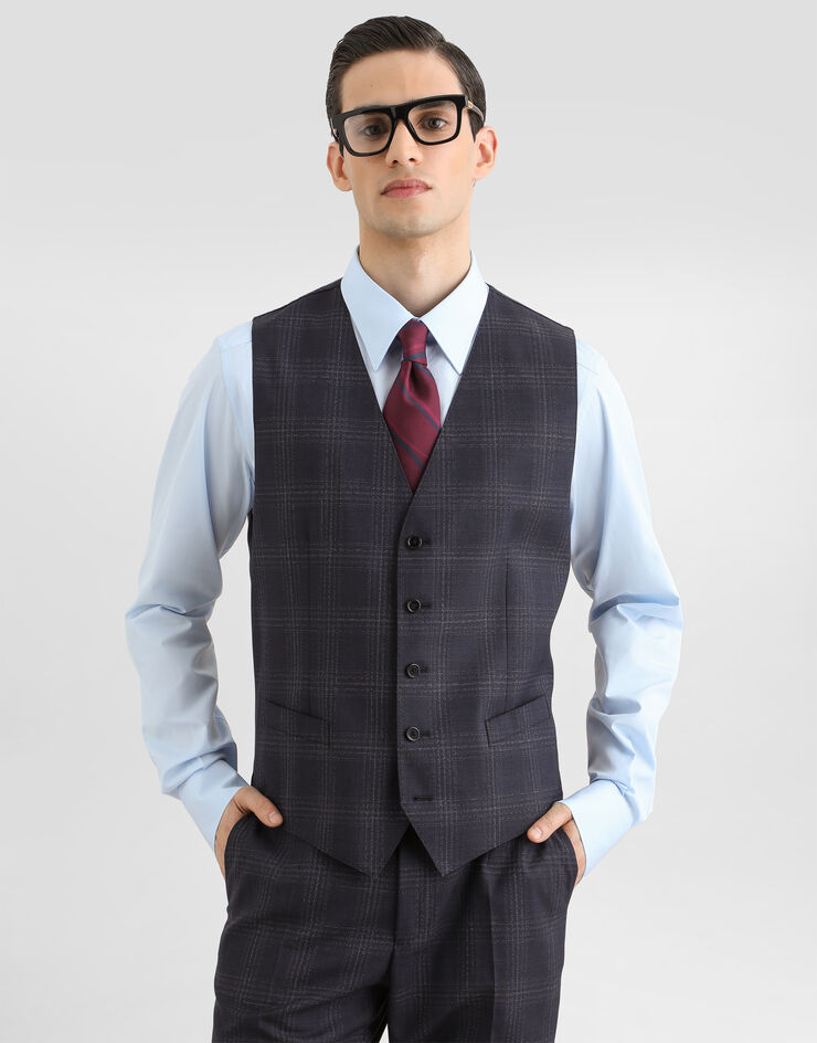 Dolce & Gabbana Single-breasted martini light checked wool suit Dolce & Gabbana Single-breasted martini light checked wool suit Multicolor GK05UTFQ2NO