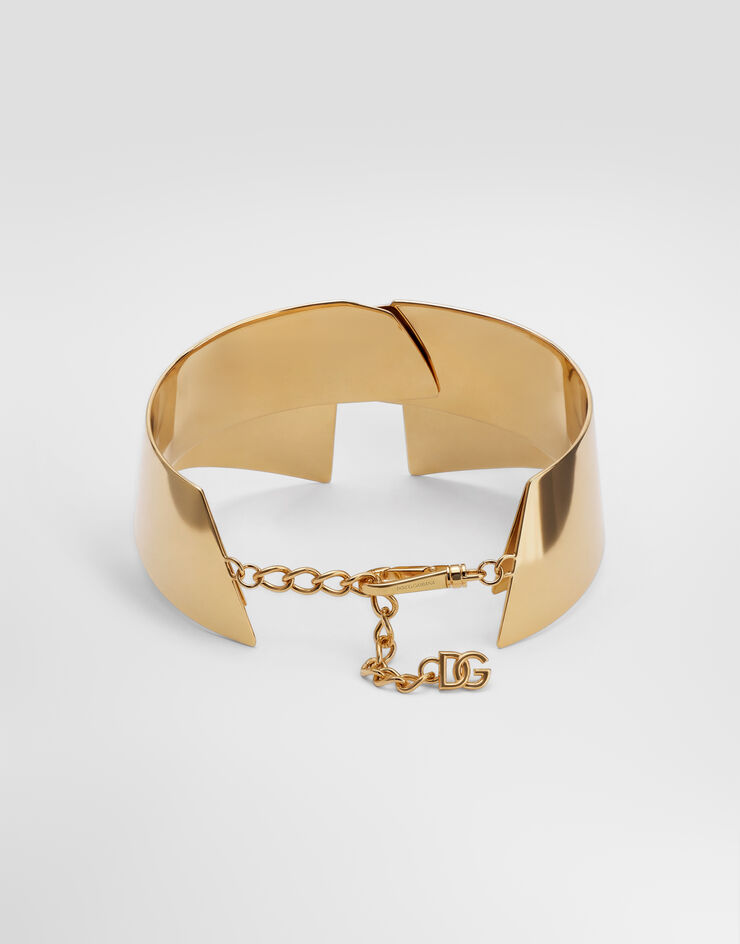 Dolce & Gabbana Rigid metal shirt collar necklace Gold WNP8S3W1111