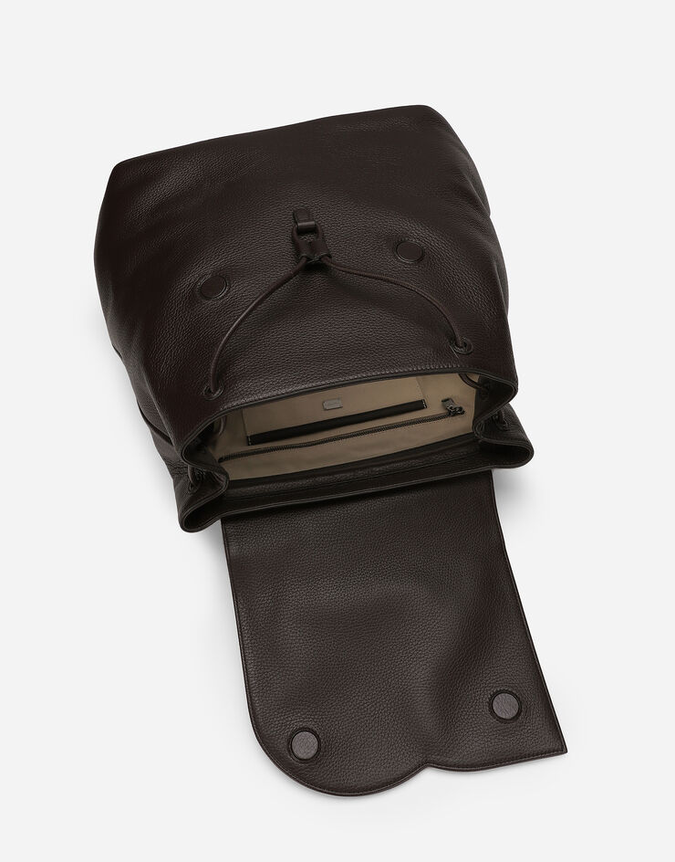 Dolce & Gabbana حقيبة ظهر من جلد غزال بني BM2331A8034