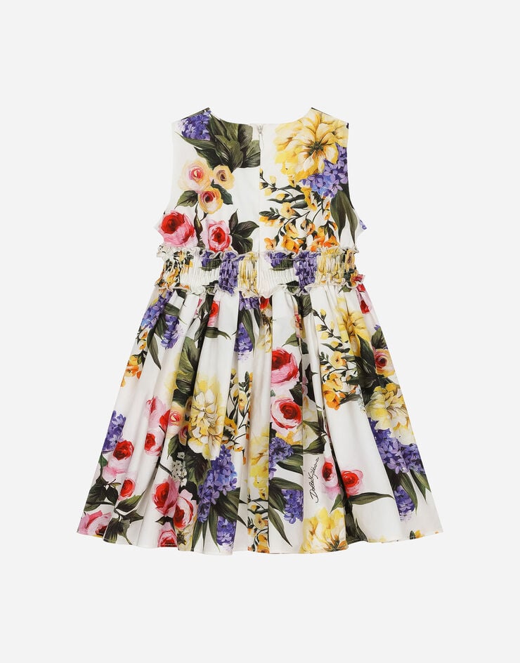 Dolce & Gabbana Poplin dress with bloomers and garden print Imprima L23DU3HS5Q9