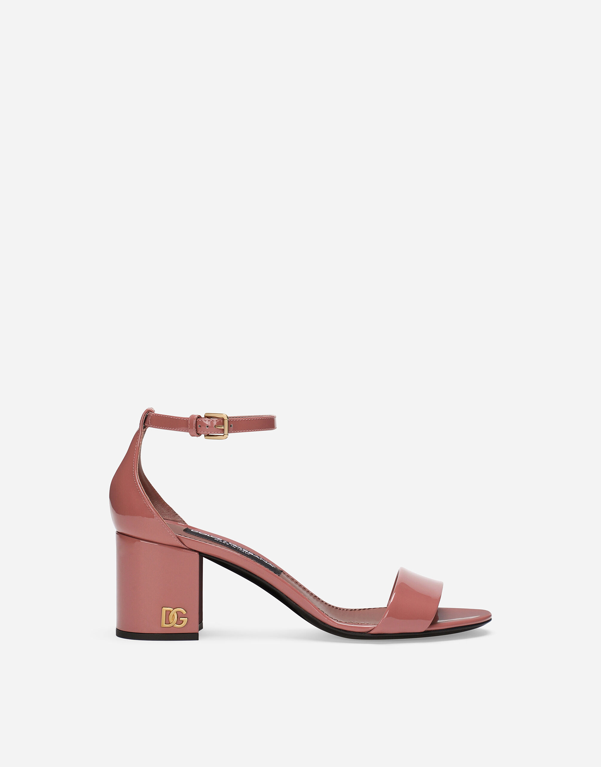 Pink patent leather sandals 2025