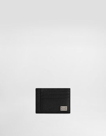 Dolce & Gabbana Dauphine-print calfskin card holder Black BP3325AG219