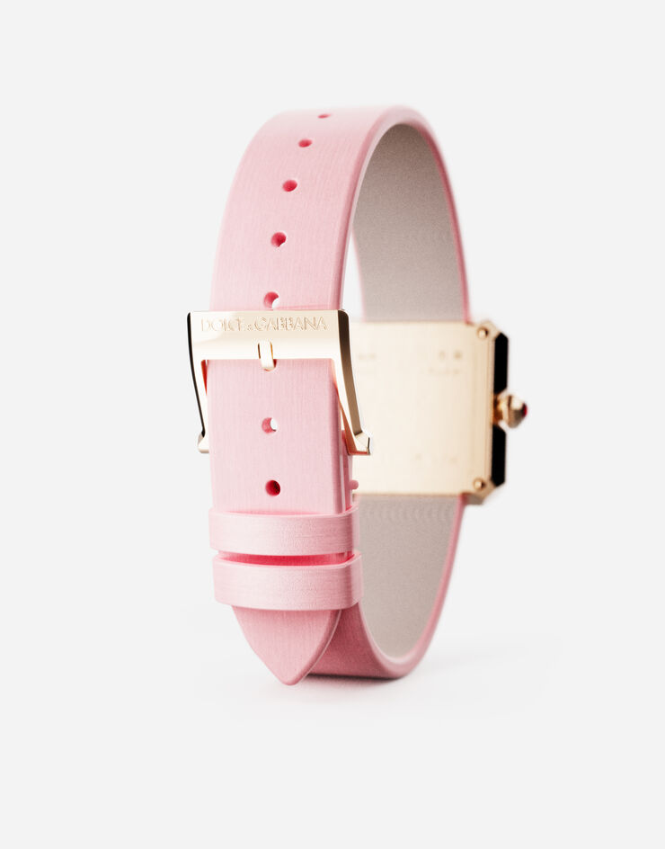 Dolce & Gabbana Golduhr mit seidenband ROSA WWFC2GXCKCT