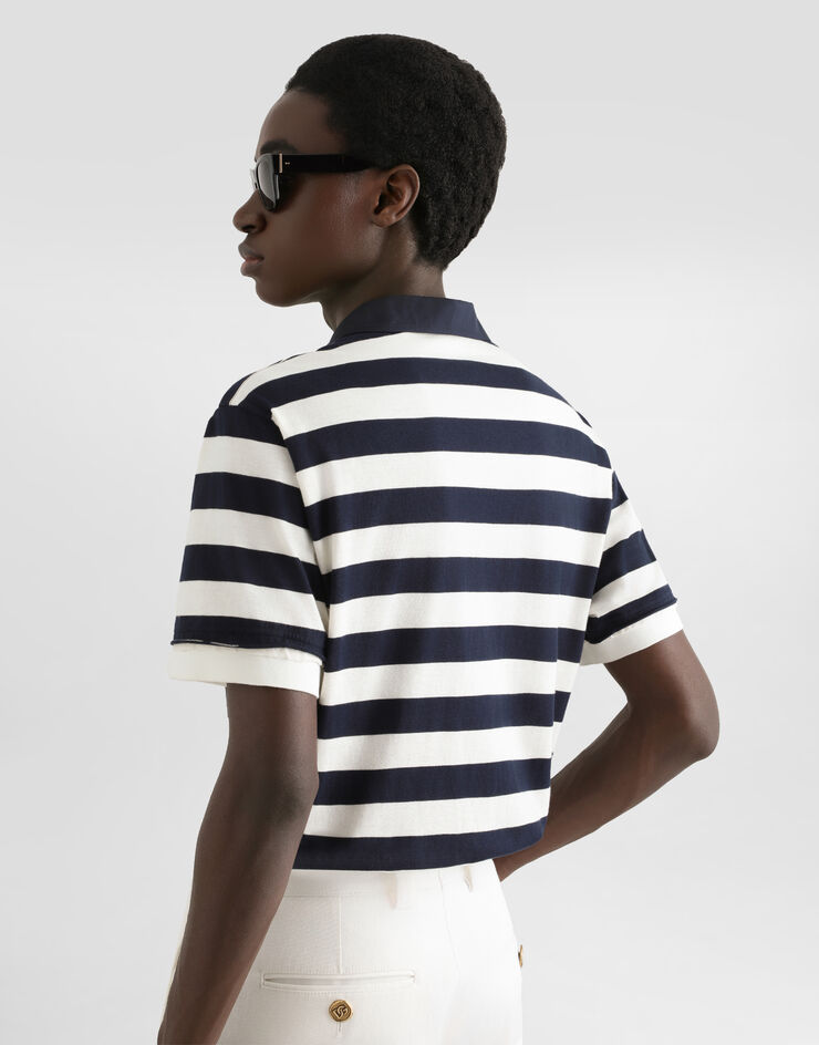 Dolce & Gabbana Polo en jersey a rayas Dolce & Gabbana Polo en jersey a rayas Multicolor G8UA9ZFB7DO