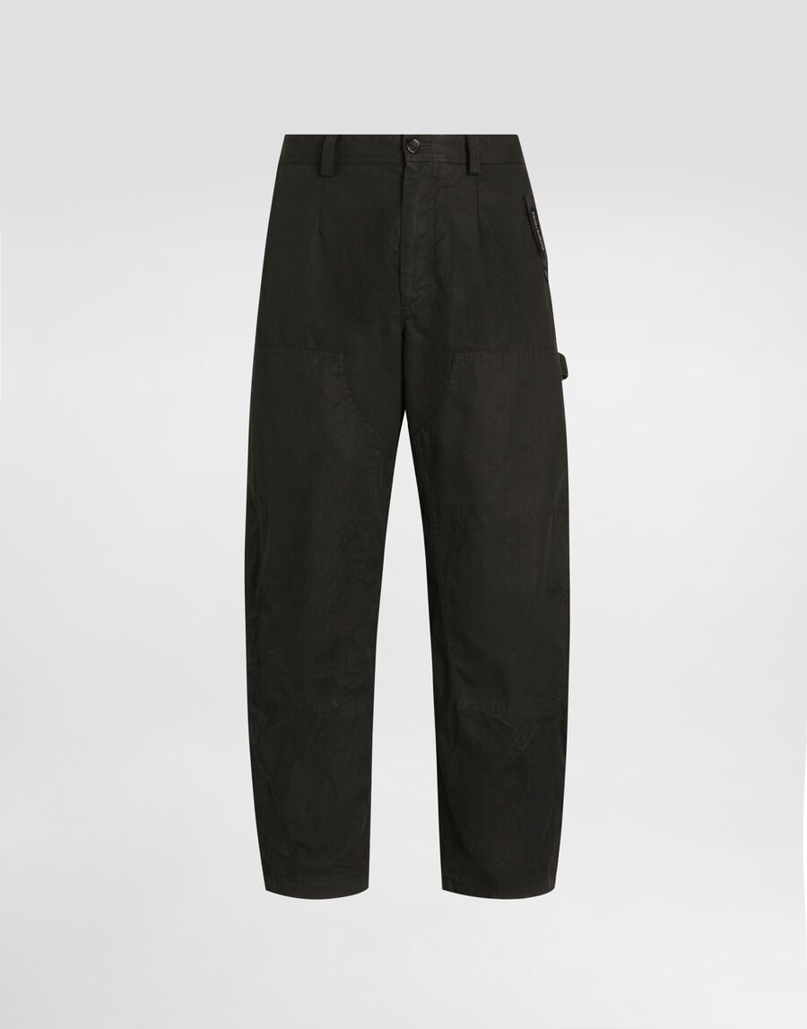 Technical cotton trousers
