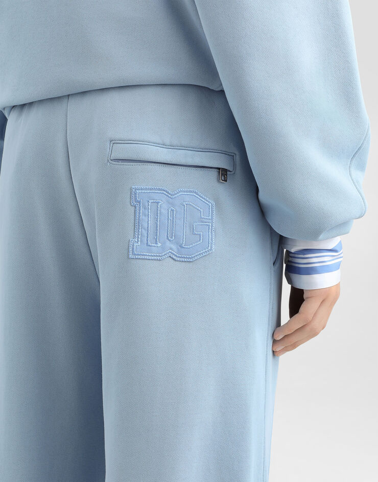 Dolce & Gabbana Treated jersey trousers Azure GP18EZG7P0W