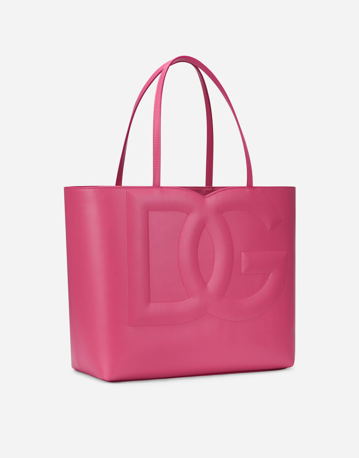 Dolce & Gabbana 미디엄 카프스킨 DG Logo Bag 쇼퍼백 라일락 BB7338AW576