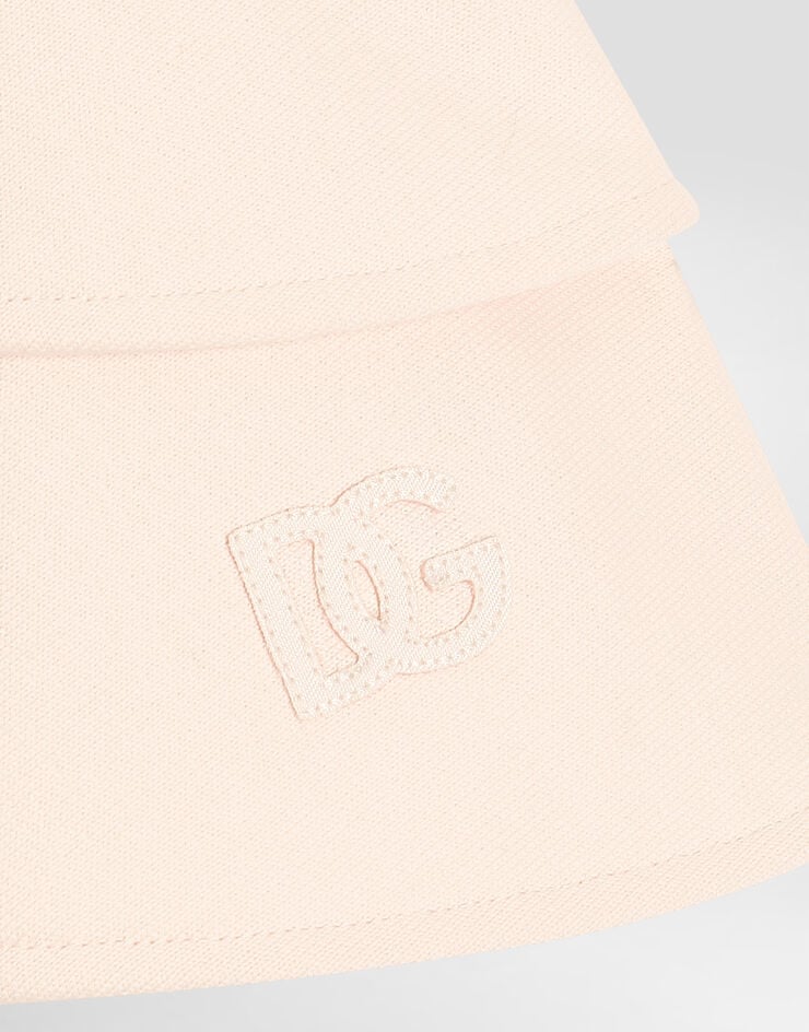 Dolce & Gabbana Gonna con culotte in felpa e logo DG laserato Rosa L2JIB1G7PIE