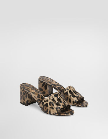 Dolce & Gabbana Leo-print calfskin mules Print CR1996A0426