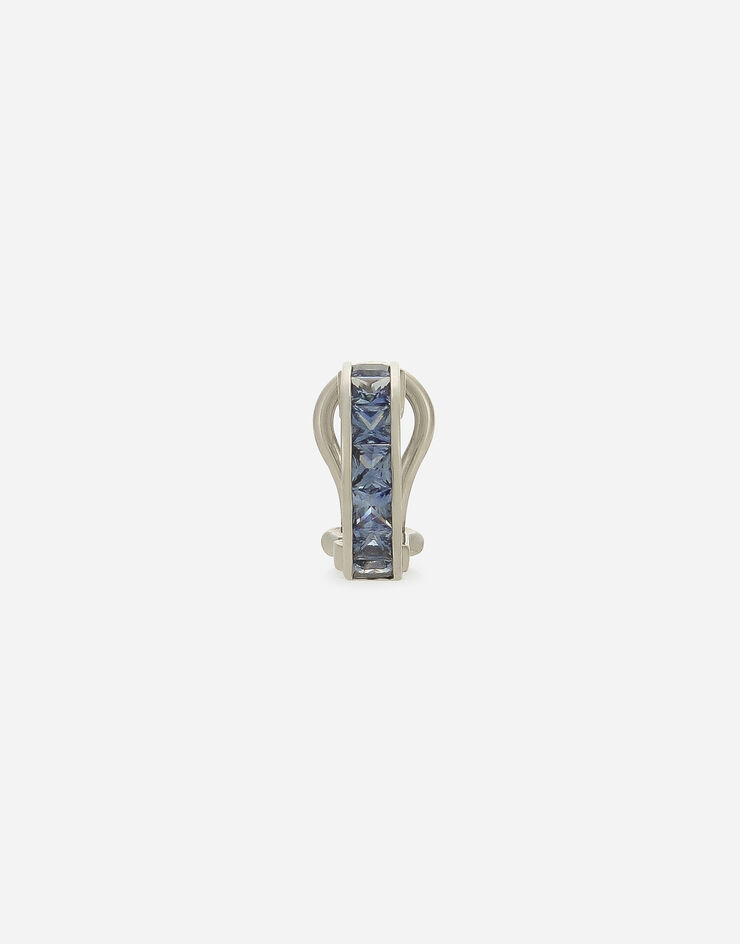 Dolce & Gabbana Anna single earring in white gold 18kt with blue sapphires White WSQB4GWSALB