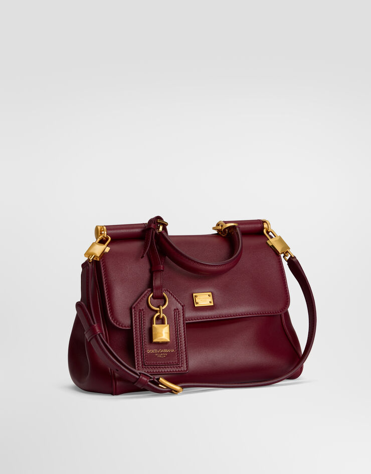 Dolce & Gabbana Small My Sicily handbag in plongé calfskin Bordeaux BB7781B7321