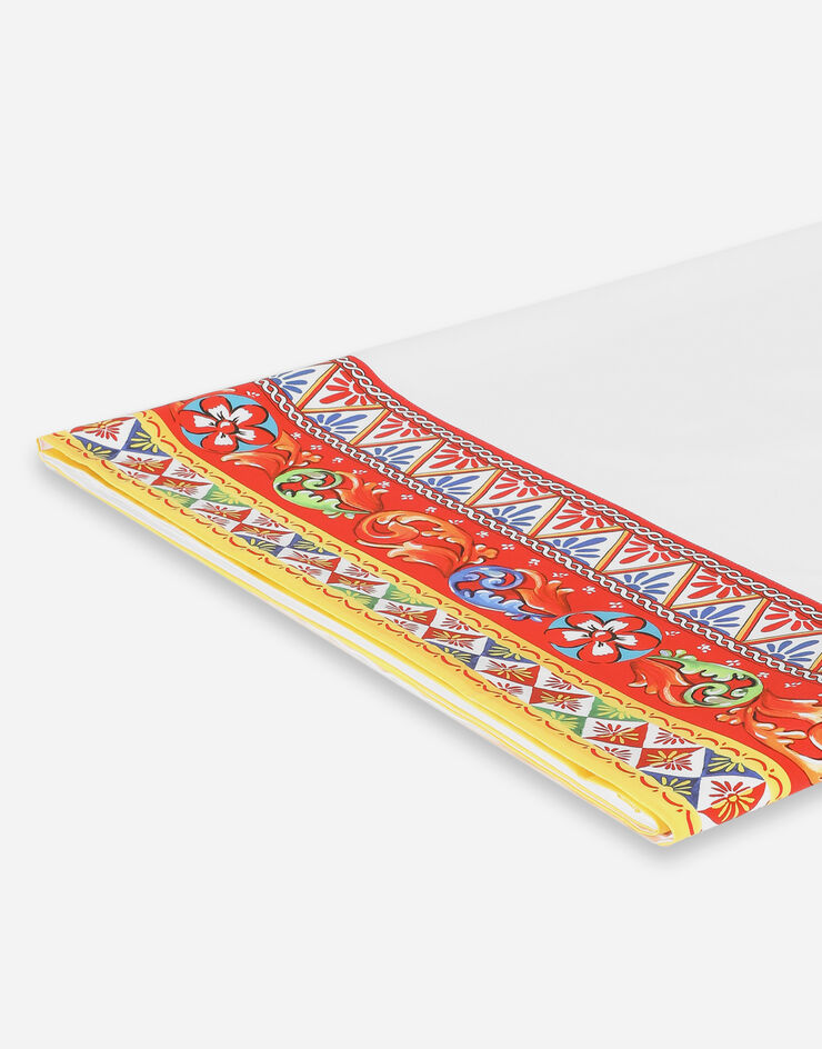 Dolce & Gabbana Cotton Sateen Flat Sheet Multicolor TCE047TCAKF