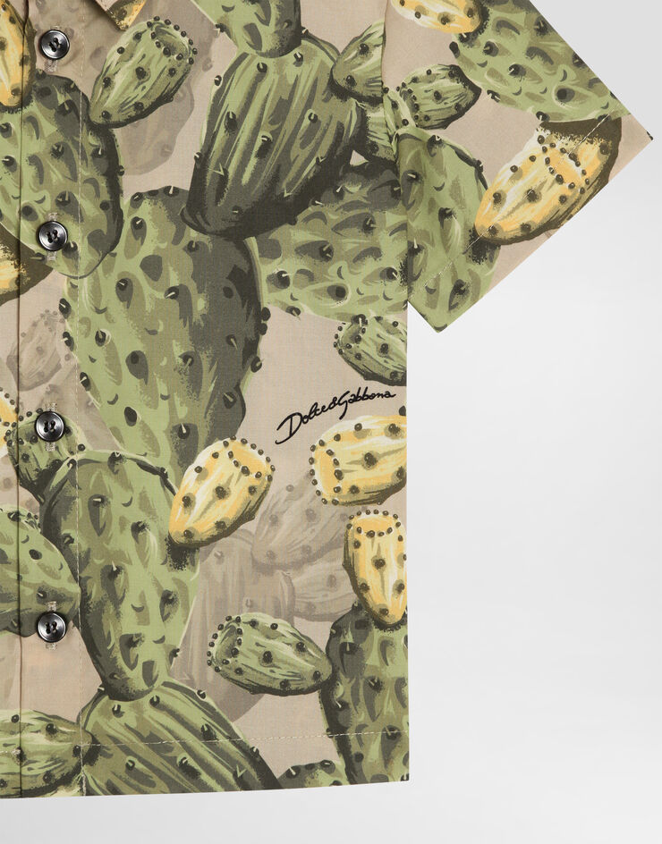 Dolce & Gabbana Cactus-print poplin shirt Multicolor L14S79HS5UI