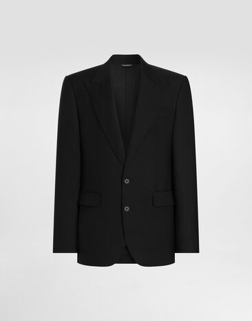 Dolce & Gabbana Sicilia Light single-breasted jacket in virgin wool Black G2TV4TGL269