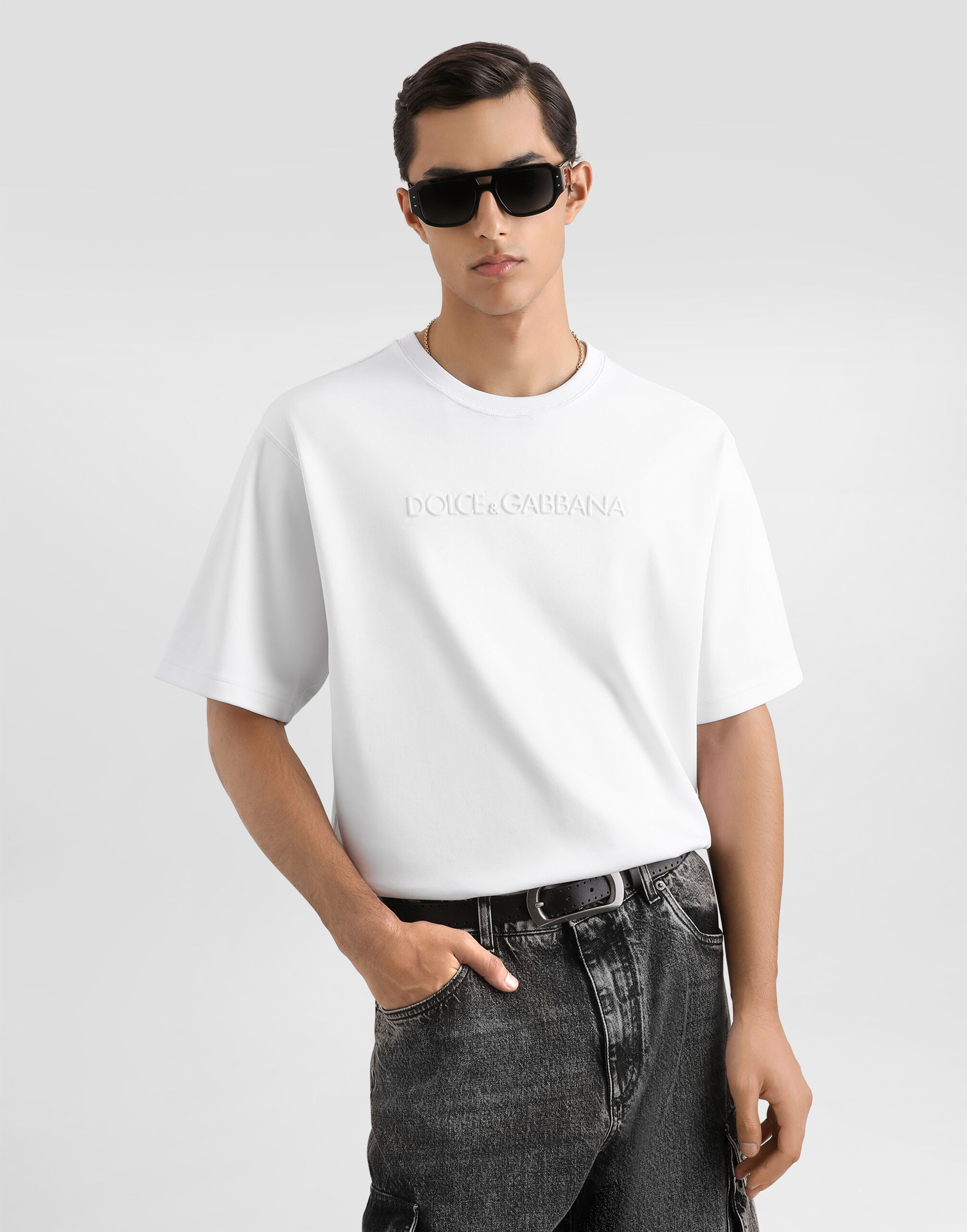 Cotton t-shirt in White for Men | Dolce&Gabbana®