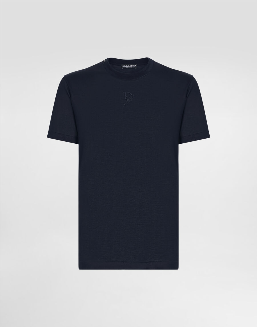 Silk T-shirt with logo
