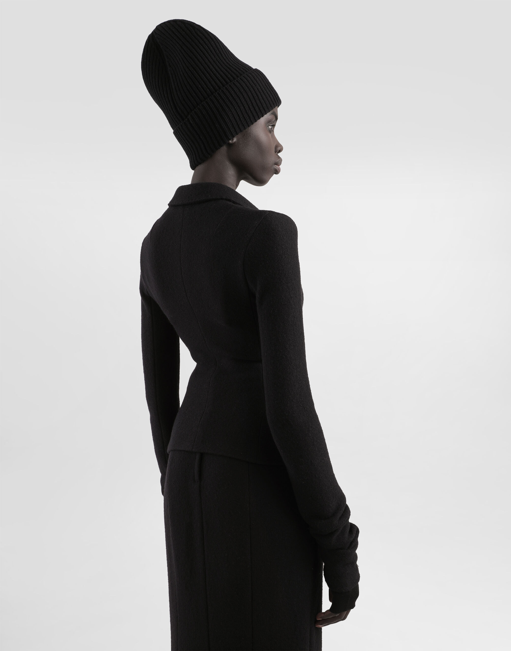 Single-breastedwool cloth jacket - thumbnail 6
