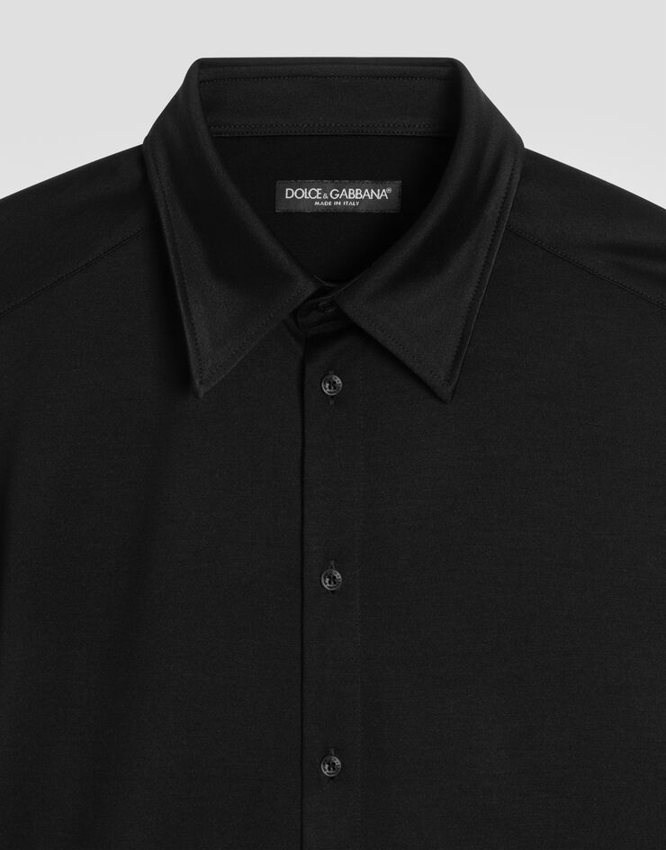 Dolce & Gabbana Martini shirt in melange jersey Black G5OX5ZFU75F