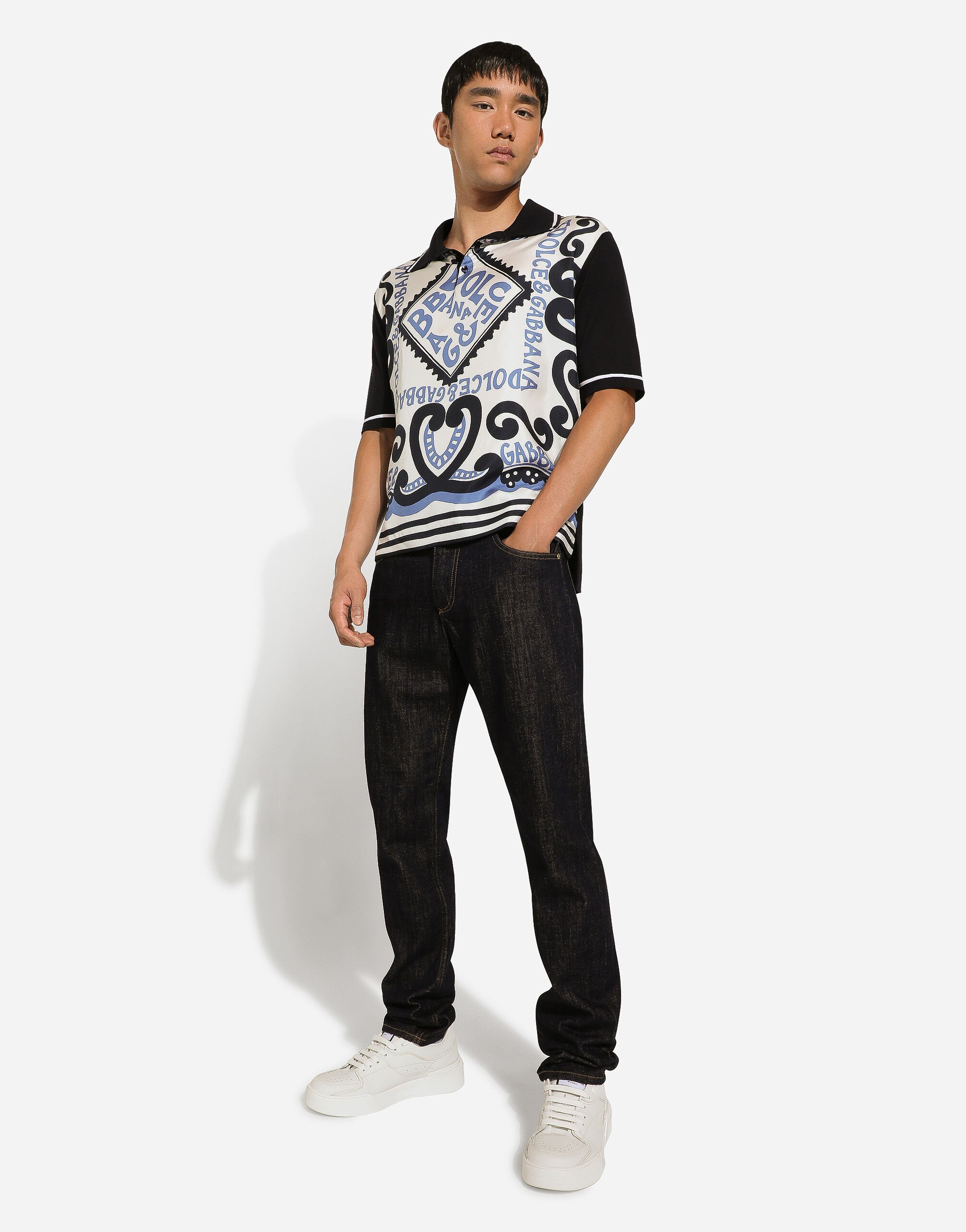 Regular-fit blue denim jeans in Blue for Men | Dolce&Gabbana® US
