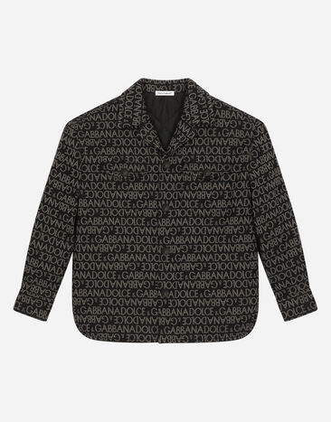 Dolce & Gabbana Denim jacket with jacquard logo Print L44S10FI5JO