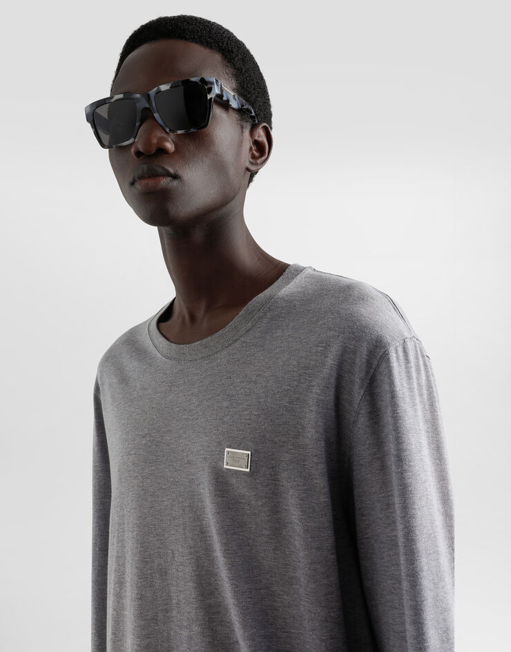 Dolce & Gabbana Cotton T-shirt with tag Grey G8SD2TG7N7A