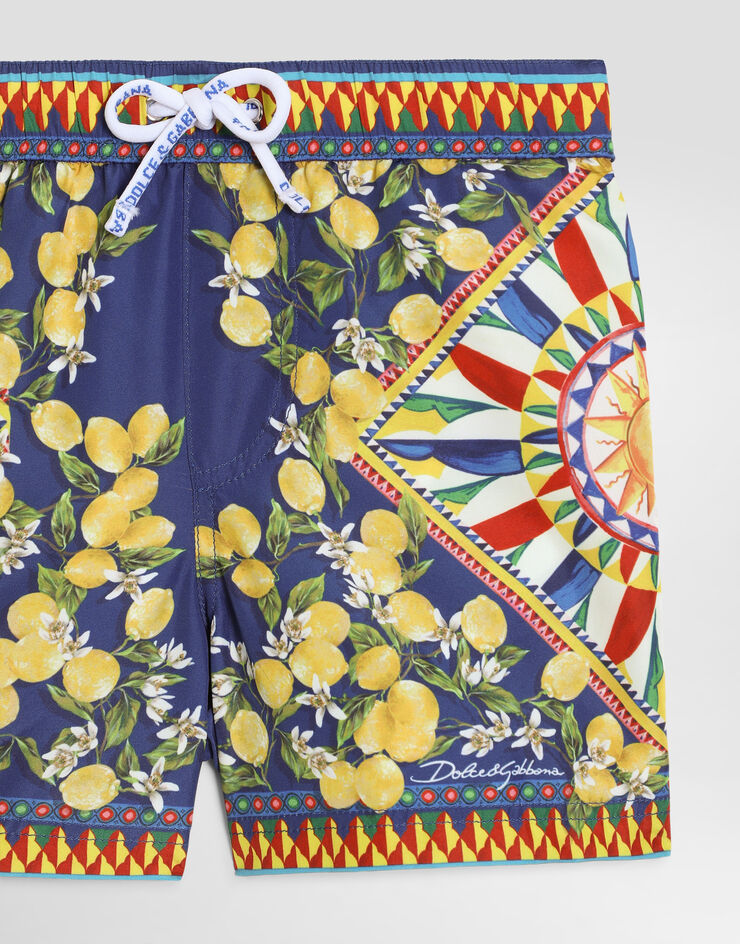 Dolce & Gabbana Carretto-print nylon swim boxer shorts Multicolor L1J850ON0I1