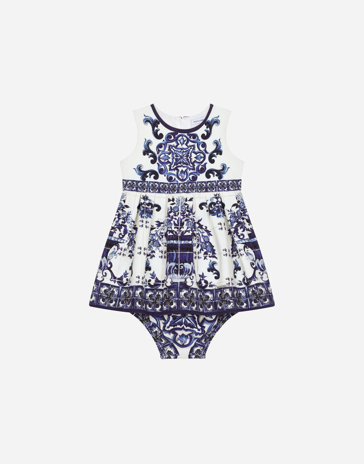 Dolce & Gabbana Majolica-print interlock dress Multicolore L2JDZ5G7F0C