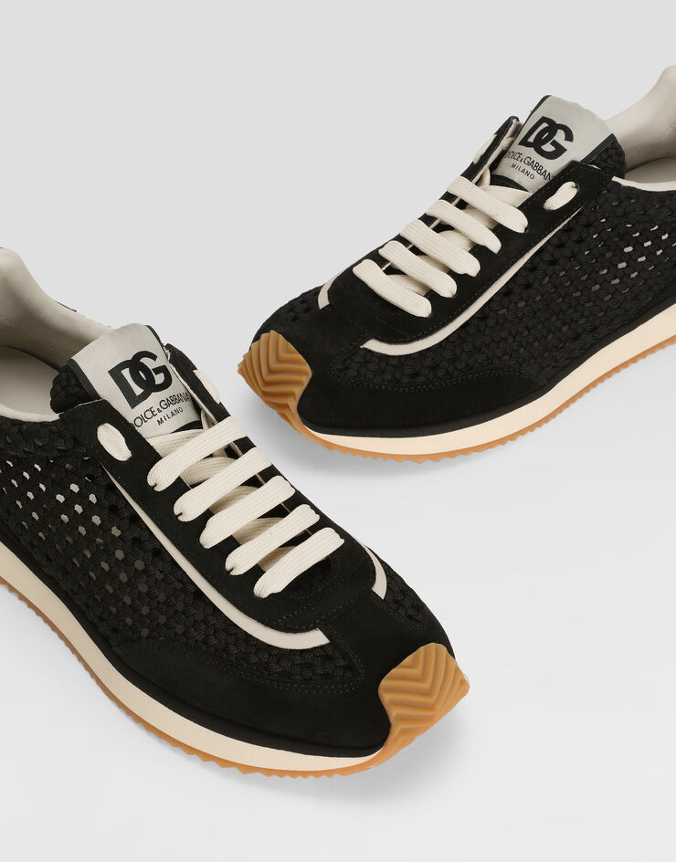 Dolce & Gabbana Mixed-material DG Cushion sneakers Black CS2298A6D45