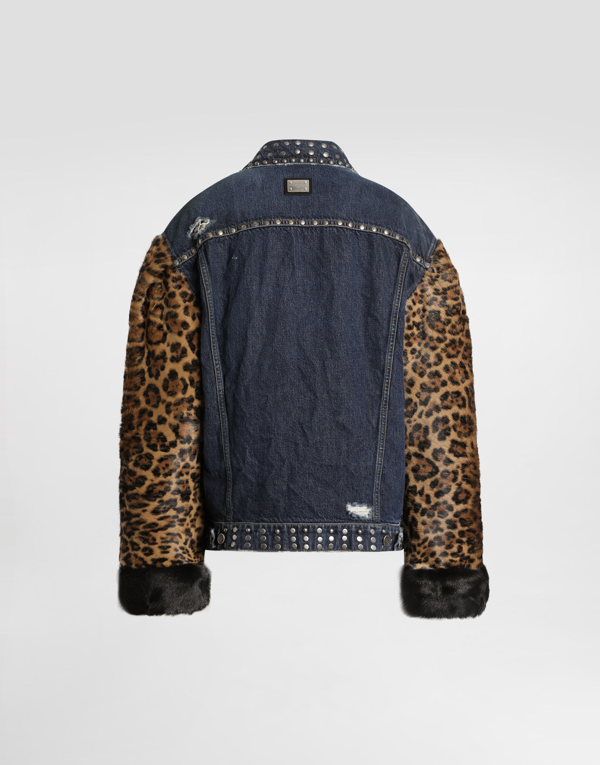 Oversized denim jacket in Multicolor for Women | Dolce&Gabbana® US