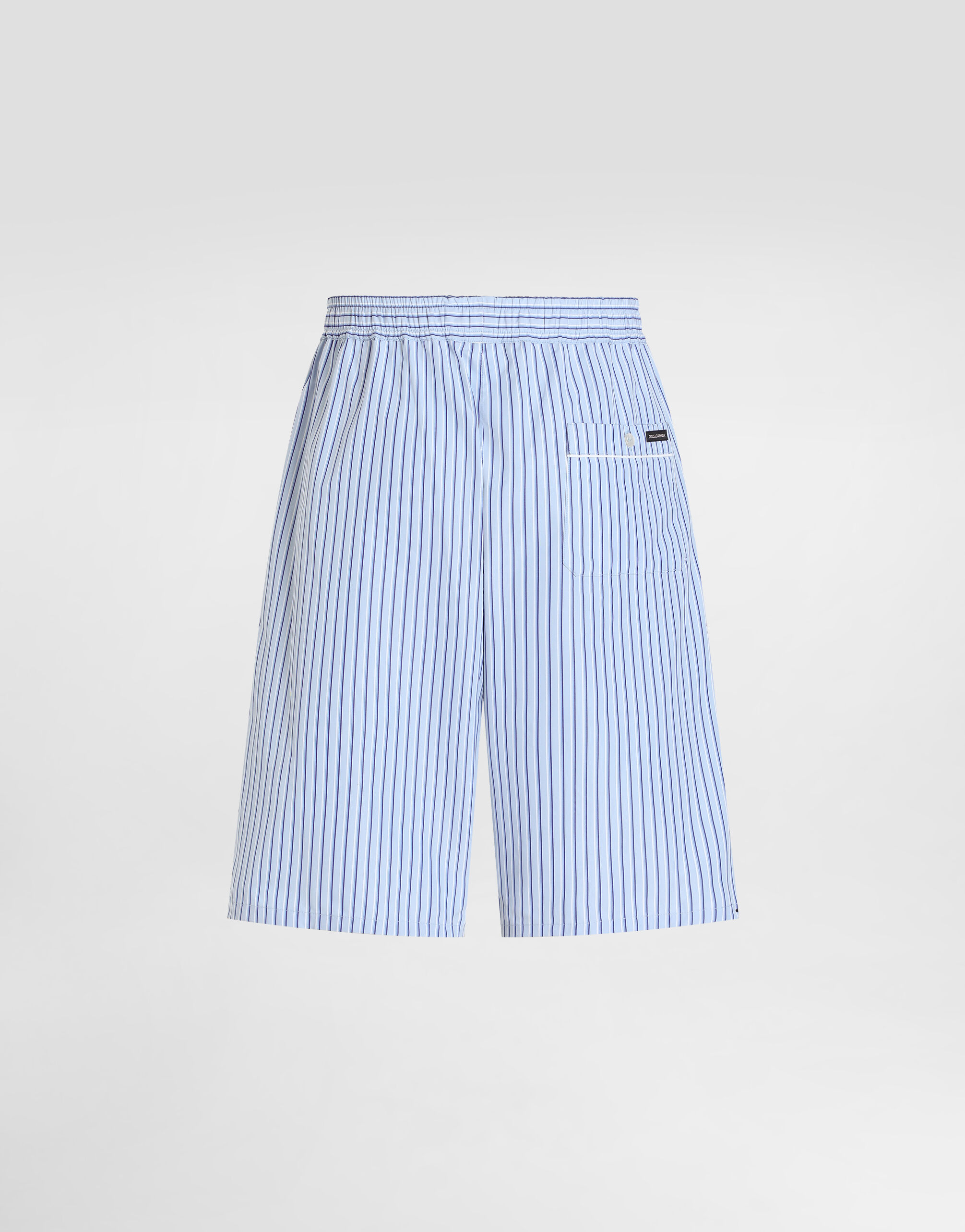 Striped poplin bermuda shorts - thumbnail 2