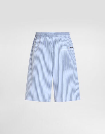 Dolce & Gabbana Bermuda en popeline à rayures Multicolor GV5MATFR513