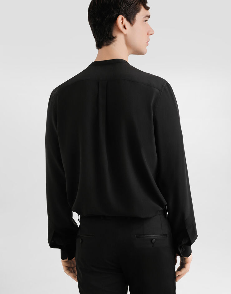 Dolce & Gabbana Camisa Martini en crepé de China Negro G5LF8TFU1UQ