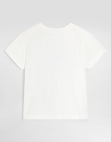 Dolce & Gabbana Jersey t-shirt with embossed logo White L1JTEYG7P4Z