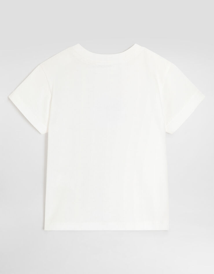 Dolce & Gabbana Jersey t-shirt with embossed logo White L1JTEYG7P4Z