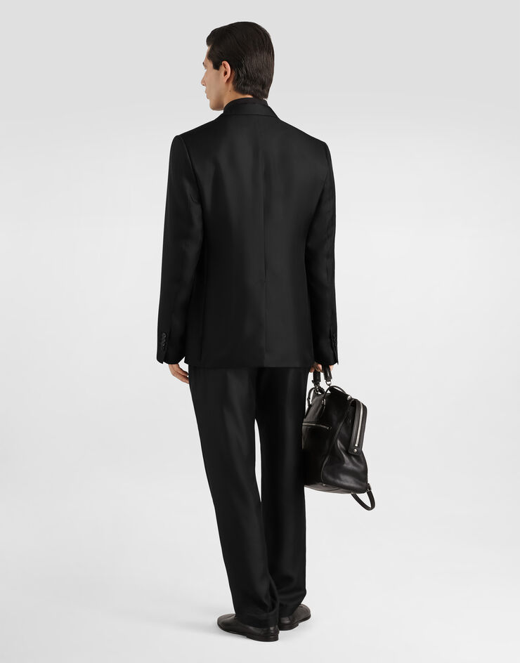 Dolce & Gabbana Sicilia light single-breasted silk twill jacket Dolce & Gabbana Sicilia light single-breasted silk twill jacket Black G2UQ8TFU1XB