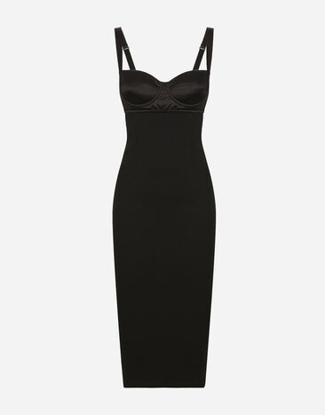 Dolce & Gabbana Jersey midi dress with corset-style bra top Pink F6DIHTFURAG