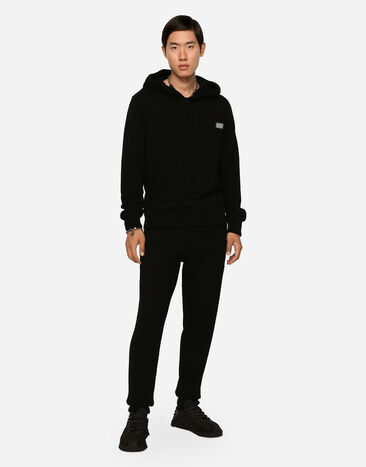 Dolce & Gabbana Wool and cashmere hooded sweater Black GXO33TJEMQ3