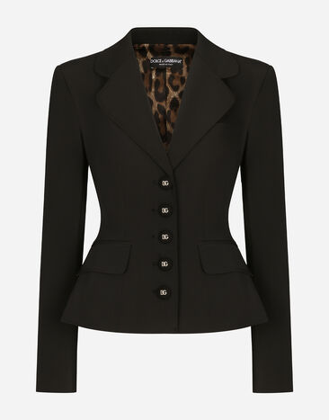 Dolce & Gabbana Jacke Dolce aus technischem Gabardine Schwarz F26DYTFURLI