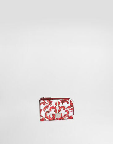 Dolce & Gabbana Majolica-print calfskin card holder Multicolor BP3274A0646