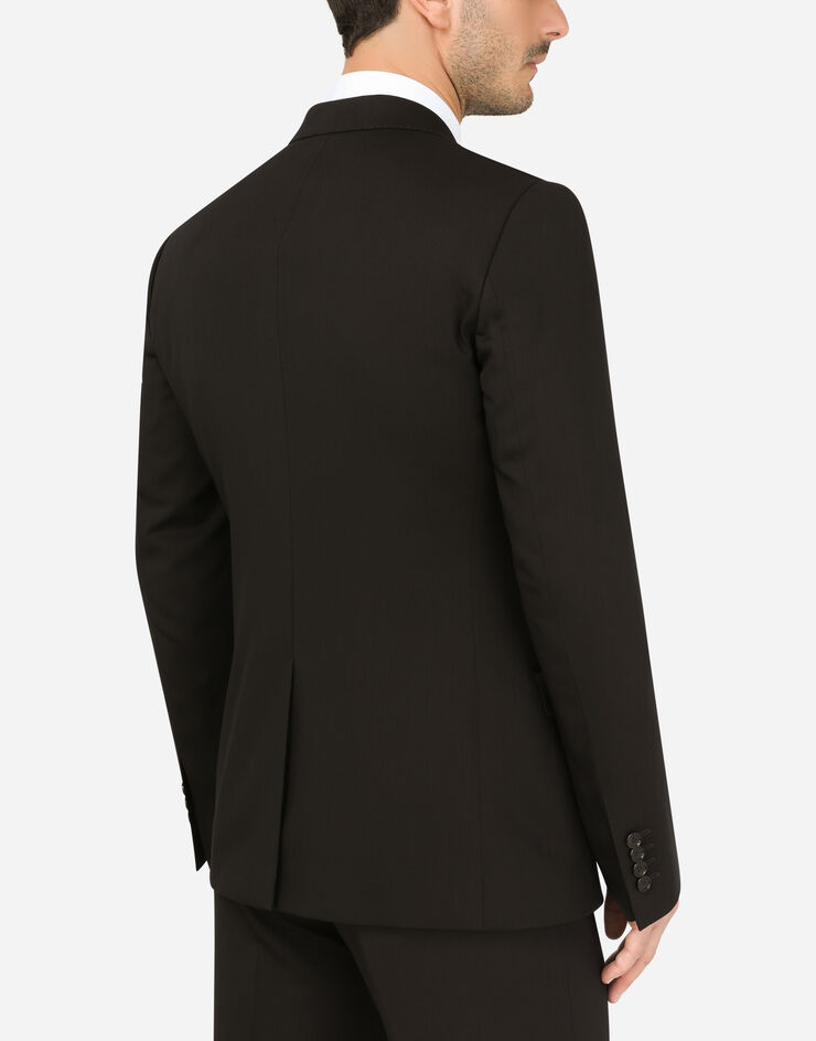 Dolce & Gabbana Double-breasted virgin wool Taormina jacket Black G2NZ3TFU2KF