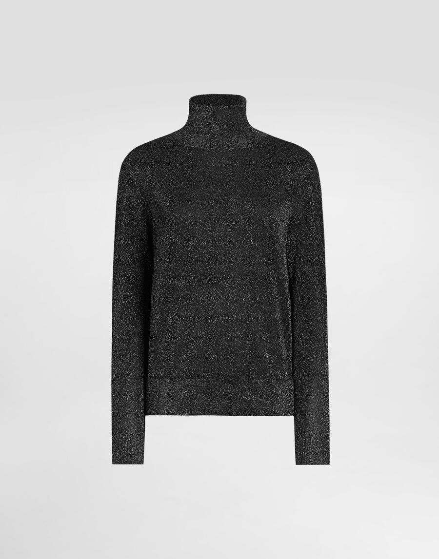 Metallic viscose pullover