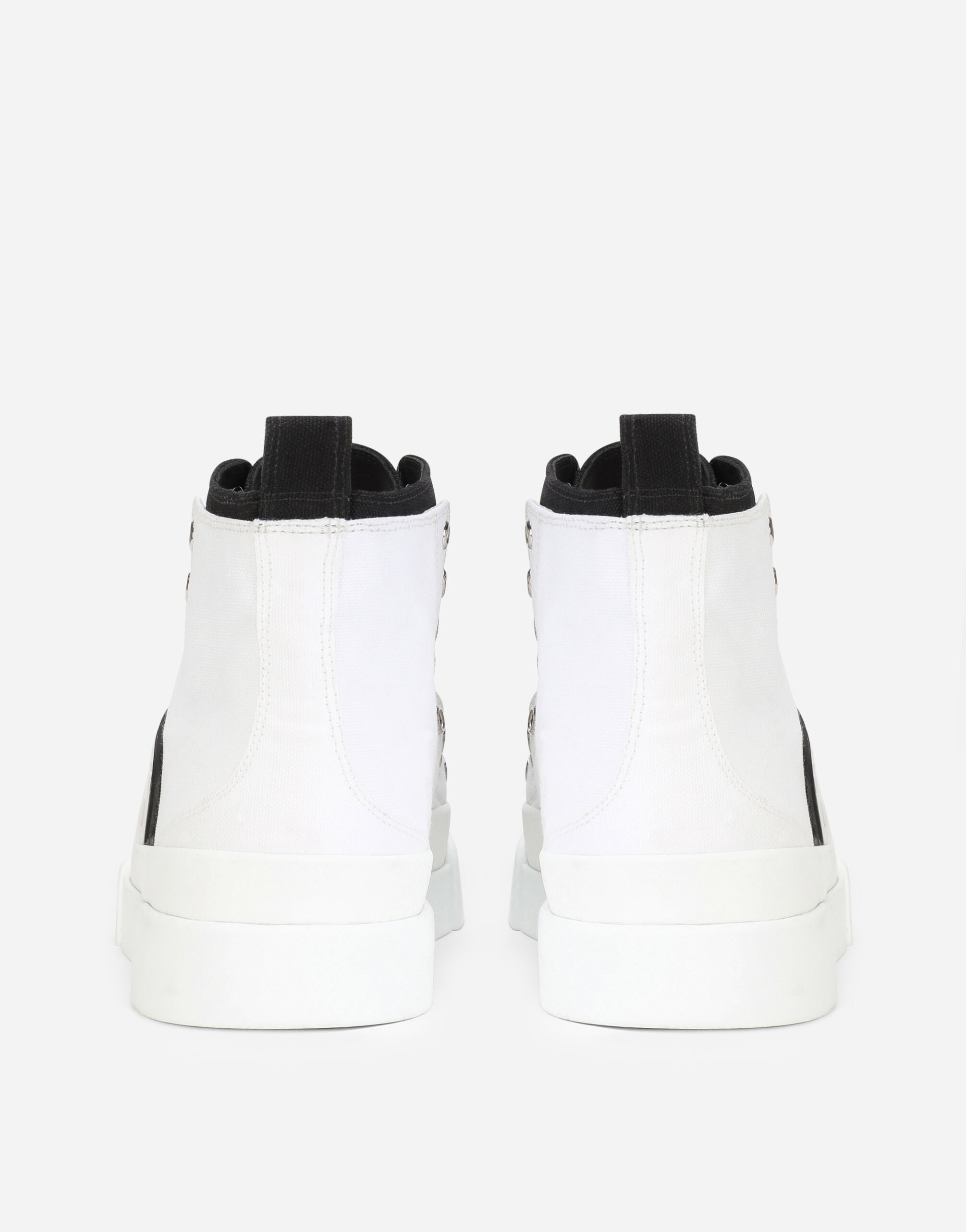 Two-tone canvas Portofino Light mid-top sneakers with DG logo